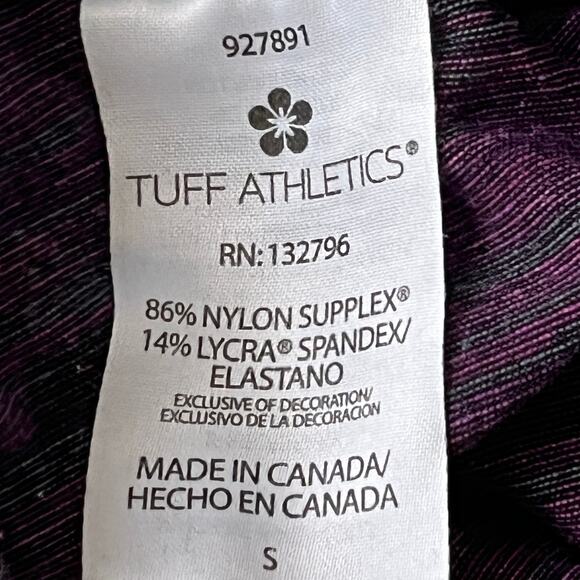 Tuff Athletics Stretch Legging Multi color Size S Purple Gray - Picture 7 of 7